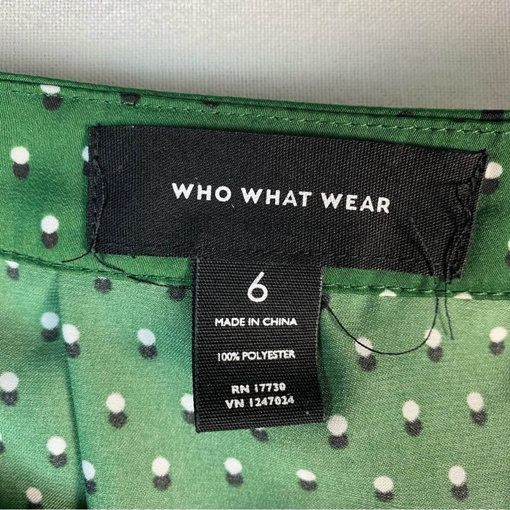 Who What Wear Green Maxi Skirt Polka Dot Prairie Cottagecore Size 6 - Picture 3 of 9